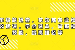 京东爆款运营,京东商家业绩增长必修课(无水印版),学会选品,掌握搜索技能,提高排名等