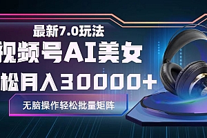 (12314期)视频号7.0最新玩法AI美女跳舞,轻松月入30000+