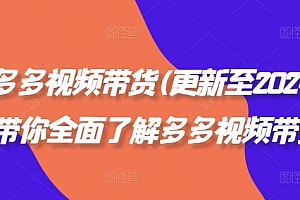拼多多视频带货(更新至2024),带你全面了解多多视频带货