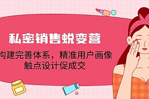 私密销售蜕变营:构建完善体系,精准用户画像,触点设计促成交