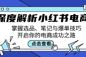 深度解析小红书电商:掌握选品、笔记与爆单技巧,开启你的电商成功之路