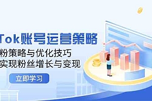 TikTok账号运营策略:涨粉策略与优化技巧,快速实现粉丝增长与变现