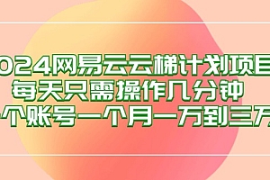 (12675期)2024网易云梯计划项目,每天只需操作几分钟 一个账号一个月一万到三万