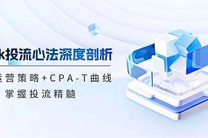 (12784期)tiktok投流心法深度剖析:市场运营策略+CPA-T曲线,掌握投流精髓