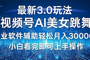 (12788期)视频号最新3.0玩法,当天起号小白也能轻松月入30000+