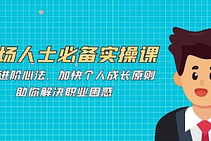 职场人士必备实操课:职场进阶心法、加快个人成长原则,助你解决职业困惑