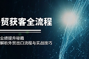 (12982期)外贸获客全流程:外贸业绩提升秘籍:全面解析外贸出口流程与实战技巧