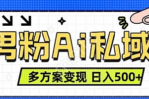 男粉项目,Ai图片转视频,多种方式变现,日入500+