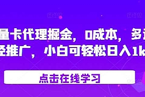 流量卡代理掘金,0成本,多途径推广,小白可轻松日入1k