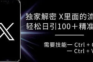 独家解密 X 里面的流量密码,复制粘贴轻松日引100+