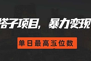 2024搭子玩法,0门槛,暴力变现,单日最高破四位数【揭秘】