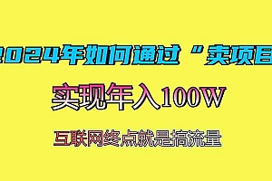 (13419期)2024年如何通过“卖项目”赚取100W:最值得尝试的盈利模式