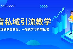 抖音私域引流教学:从项目原理到获客转化,一站式学习抖商私域