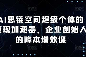 AI思链空间超级个体的变现加速器,企业创始人的降本增效课