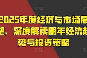 2025年度经济与市场展望,深度解读明年经济趋势与投资策略