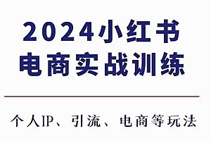 2024小红书电商3.0实战训练,包含个人IP、引流、电商等玩法