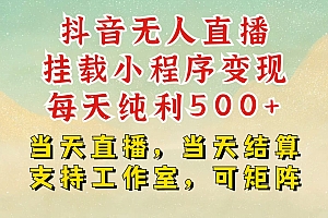抖音无人挂机项目,轻松日入500+,挂载小程序玩法,不违规不封号,有号的一定挂起来
