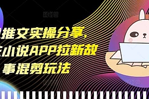 小说推文实操分享,蛋花小说APP拉新故事混剪玩法