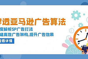 (13680期)穿透亚马逊广告算法,深度解析SP广告打法,搭建高效广告架构,提升广告效果