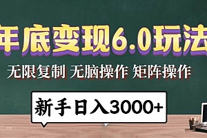 (13691期)年底变现6.0玩法,一天几分钟,日入3000+,小白无脑操作