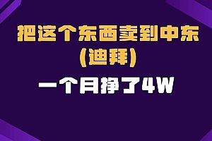 (13740期)跨境电商一个人在家把货卖到迪拜,暴力项目拆解