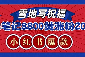 一条笔记8800+赞,涨粉2000+,火爆小红书的recraft雪地写祝福玩法(附提示词及工具)