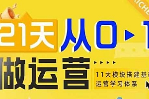 21天从0-1做运营,11大维度搭建基础运营学习体系