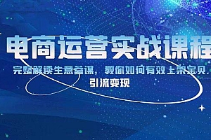 (13763期)电商运营实战课程:完整解读生意参谋,教你如何有效上架宝贝,引流变现