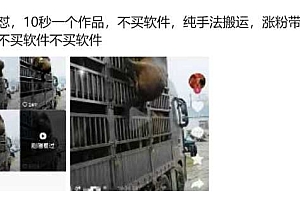 抖音无限连怼,10秒一个作品不买软件,纯手法搬运,涨粉带货剧情通通可以搬