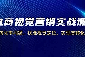 电商视觉营销实战课,解决转化率问题,找准视觉定位,实现高转化目标