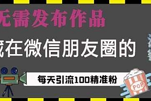 藏在微信朋友圈的流量密码,无需发布作品,单日引流100+精准创业粉【揭秘】