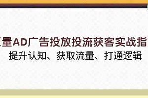 巨量AD广告投放投流获客实战指南,提升认知、获取流量、打通逻辑
