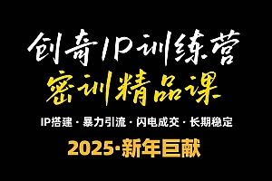 (13898期)2025年“知识付费IP训练营”小白避坑年赚百万,暴力引流,闪电成交