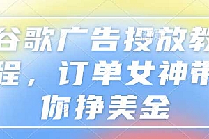 谷歌广告投放教程,订单女神带你挣美金