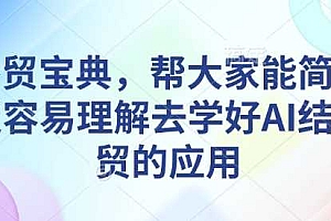 AI外贸宝典,帮大家能简单快速更容易理解去学好AI结合外贸的应用