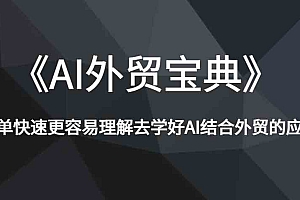 《AI外贸宝典》简单快速更容易理解去学好AI结合外贸的应用