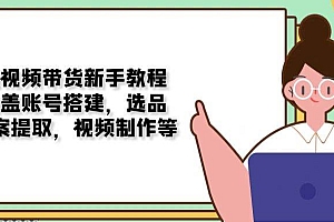 (13958期)短视频带货新手教程:涵盖账号搭建,选品,文案提取,视频制作等