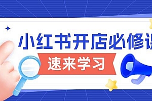 (13972期)小红书开店必修课,详解开店流程与玩法规则,开启电商变现之旅