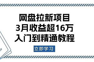 (13994期)网盘拉新项目:3月收益超16万,入门到精通教程