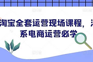 淘宝全套运营现场课程,淘系电商运营必学