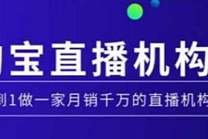 淘宝直播运营实操课【MCN机构】,从0到1做一家月销千万的直播机构