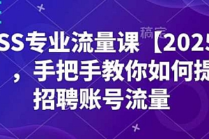BOSS专业流量课【2025新课】,手把手教你如何提升招聘账号流量
