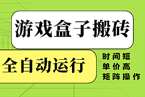 (14141期)游戏盒子全自动搬砖,时间短、单价高,矩阵操作