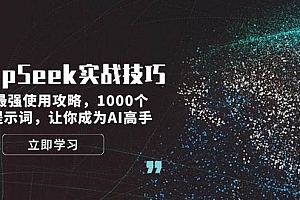 DeepSeek实战技巧:集合最强使用攻略,1000个神级提示词,让你成为AI高手
