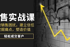 销售实战课,突破销售困扰,建立信任,挖掘痛点,塑造价值,轻松成交客户