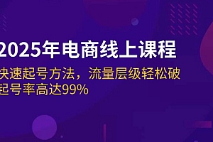 (14329期)2025年电商线上课程:快速起号方法,流量层级轻松破,起号率高达99%