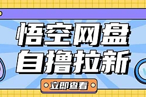 全网首发悟空网盘云真机自撸拉新项目玩法单机可挣10.20不等