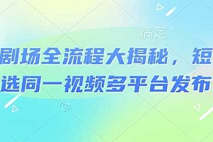 河马剧场全流程大揭秘,短剧爆款精选同一视频多平台发布实操