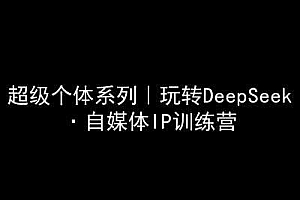 超级个体系列,玩转DeepSeek·自媒体IP训练营,deepseek教程