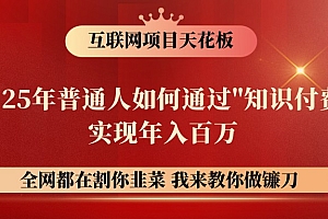 网创项目终点站-镰刀训练营超级IP合伙人,25年普通人如何通过“知识付费”年入百万